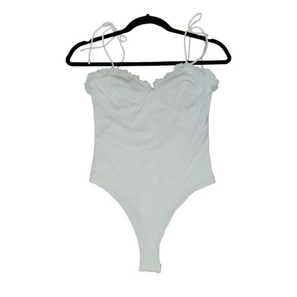 Revolve Super Down Penelope Bodysuit White One Piece XS - Picture 3 of 12